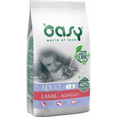 OASY Oasy Dry Cat сухой корм для взрослых кошек с ягненком - 300 г