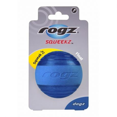 Rogz Rogz Мяч "Поймай меня!" Squeekz -прыгает на земле-плавает в воде, 64 мм, синий