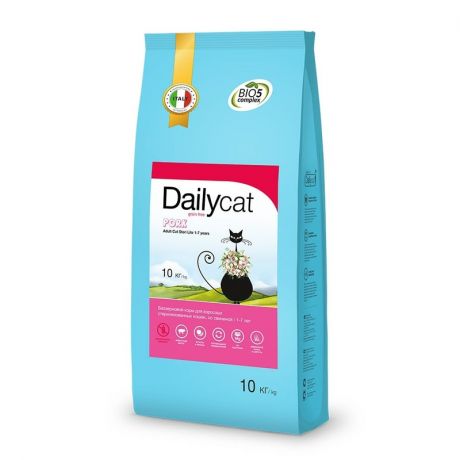 Dailycat Dailycat Grain Free Adult Steri Lite сухой корм для стерилизованных кошек, беззерновой, со свининой