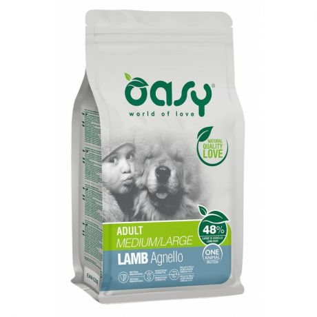 OASY Oasy Dry OAP Medium/Large Breed Professional Монопротеин сухой корм для взрослых собак средних и крупных пород с ягненком - 12 кг