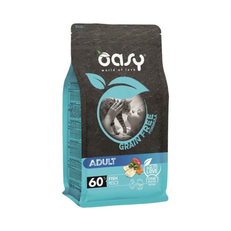 OASY Oasy Dry Cat Grain Free Adult сухой корм для взрослых кошек беззерновой с рыбой - 300 г