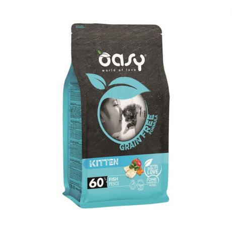 OASY Oasy Dry Cat Grain Free сухой корм для котят, беременных и кормящих кошек беззерновой с рыбой