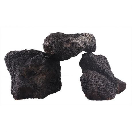 PRIME Декорация для аквариума природная PRIME Черный вулканический камень М 10-20 см