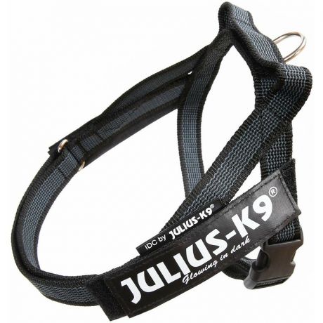 Julius-K9 Julius-K9 шлейка для собак Color & Gray Mini-Mini, 40-49 см / 4-7 кг, черная