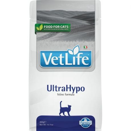 Farmina Farmina Vet Life Natural Diet Cat Ultrahypo сухой корм для кошек при аллергии - 400 г