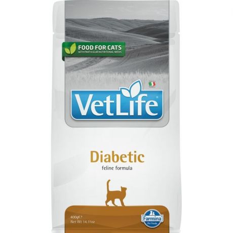 Farmina Farmina Vet Life Natural Diet Cat Diabetic сухой корм для кошек при диабете - 400 г