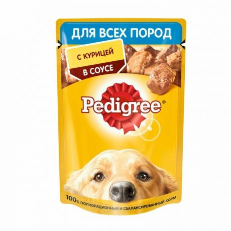 Pedigree Pedigree влажный корм для взрослых собак с курицей в паучах - 85 г
