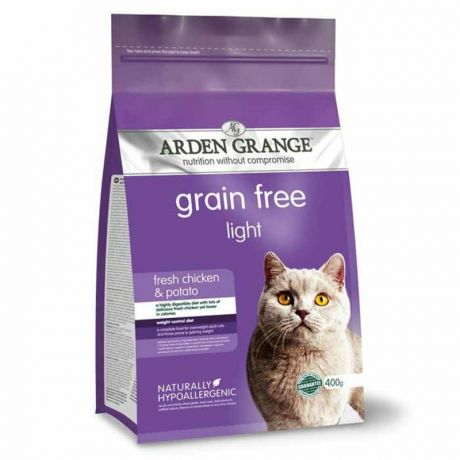 ARDEN GRANGE AG Adult Cat Light GF Корм сухой беззерновой, для взрослых кошек, диетический - 0,4 кг