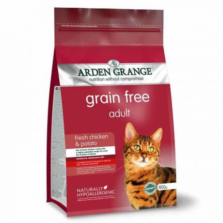 ARDEN GRANGE AG Adult Cat GF Корм сухой беззерновой, для взрослых кошек, с курицей и картофелем - 0,4 кг