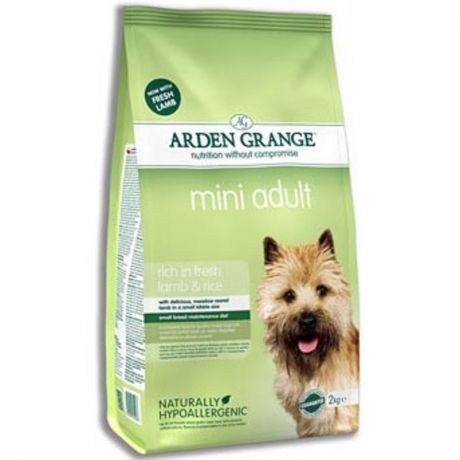 ARDEN GRANGE AG Adult Dog Корм сухой для взрослых собак мелких пород, с ягненком и рисом - 2 кг