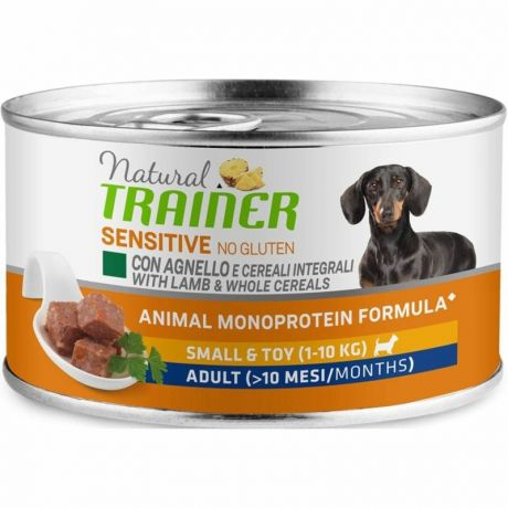 TRAINER Trainer Natural Sensitive No Gluten влажный корм для собак мелких пород с ягненком - 150 г