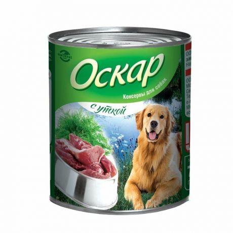 Оскар Оскар влажный корм для собак, фарш из утки, в консервах - 750 г