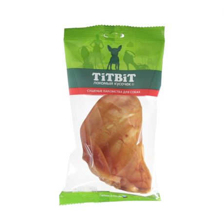 TiTBiT TiTBiT Ухо свиное вяленое для собак - мягкая упаковка - 65 г