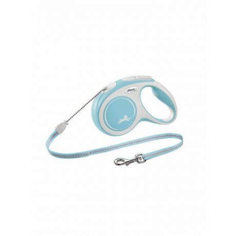 flexi flexi New Comfort cord M поводок-рулетка для собак, светло-голубая 5 м, до 20 кг