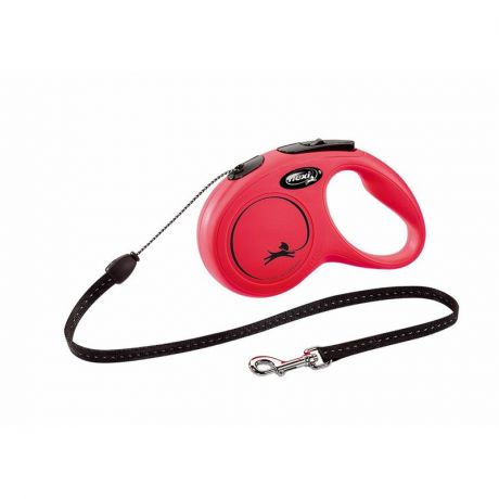 flexi flexi New Comfort cord M поводок-рулетка для собак, красная 8 м, до 20 кг