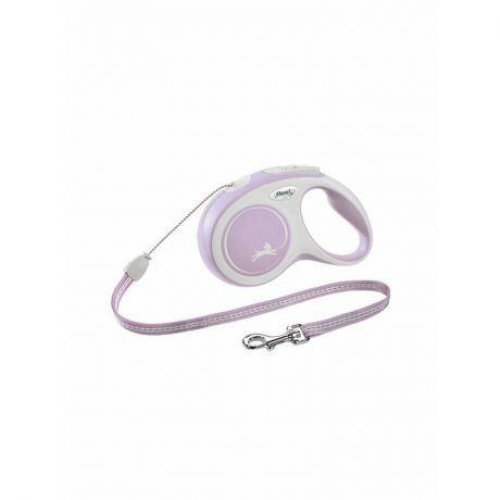 flexi flexi New Comfort cord S поводок-рулетка для собак, светло-розовая 8 м, до 12 кг