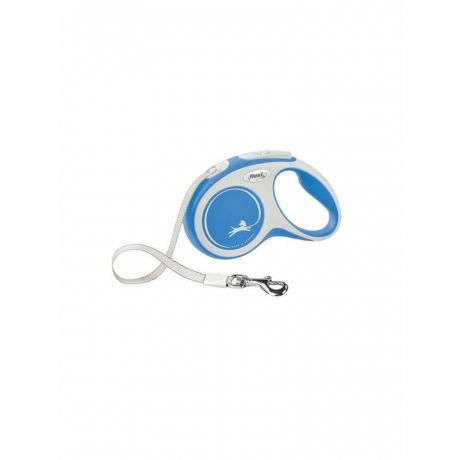 flexi flexi New Comfort tape S поводок-рулетка для собак, голубая 5 м, до 15 кг