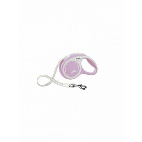 flexi flexi New Comfort tape XS поводок-рулетка для собак, светло-розовая 3 м, до 12 кг