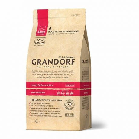 Grandorf Grandorf lamb & Rice Adult Indoor сухой корм для домашних кошек, ягненок с рисом - 400 г