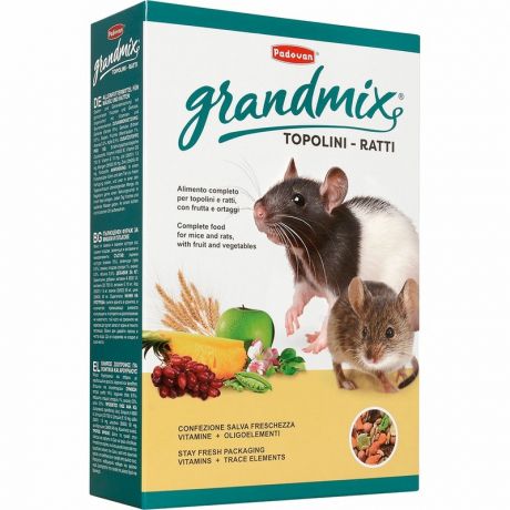 Padovan Padovan Grandmix Topolini E Ratti корм комплексный/основной для взрослых мышей и крыс
