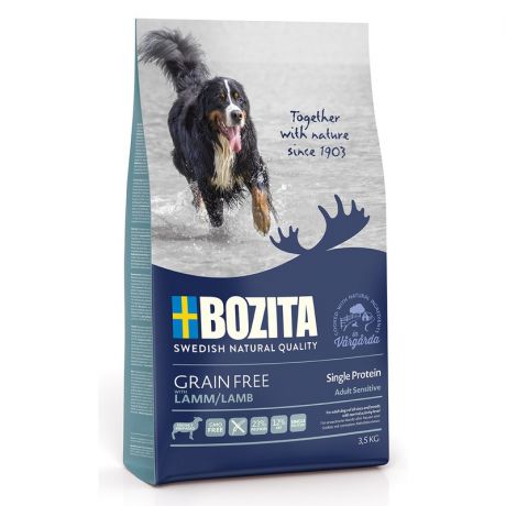 BOZITA Bozita Grain Free Lamb 23/12 сухой корм беззерновой для взрослых собак с нормальным уровнем активности с ягненком - 3,5 кг