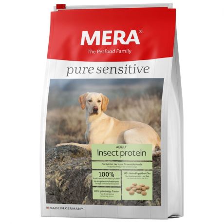 MERA Mera Pure Sensitive Полнорационный сухой корм для взрослых собак с белком насекомых - 1 кг