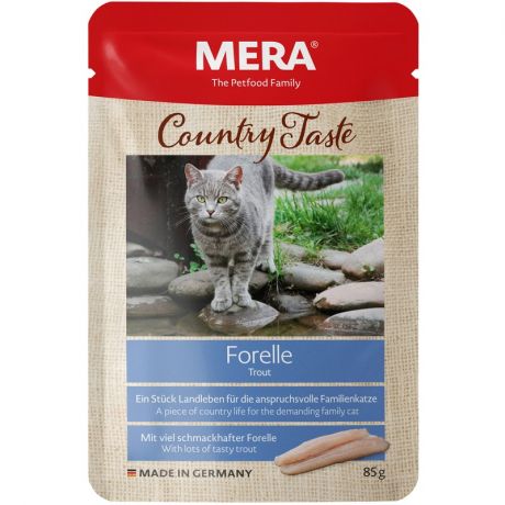 MERA Mera Country Taste Nassfutter Влажный корм холистик класса пауч для кошек с форелью - 0,085 кг