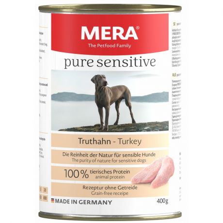MERA Mera Pure Sensitive Nassfutter консервы для собак с индейкой - 0,400 кг