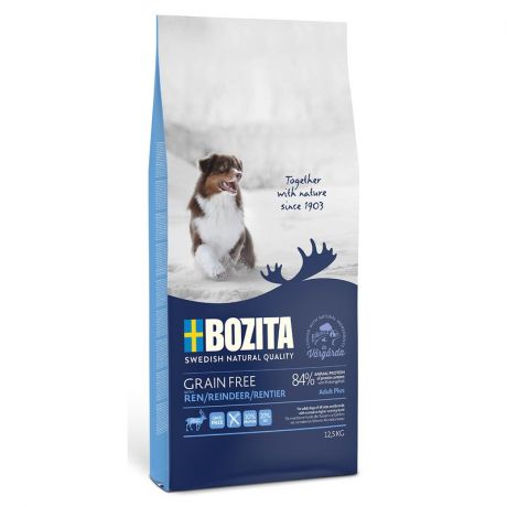 BOZITA Bozita Grain Free Reindeer 30/20 сухой корм беззерновой для взрослых собак c нормальным и повышенным уровнем активности с оленем
