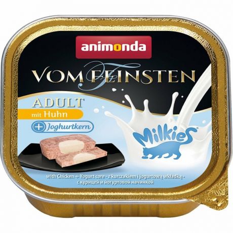 Animonda Animonda Vom Feinsten Adult влажный корм для кошек, паштет с курицей и йогуртовой начинкой, в ламистерах - 100 г