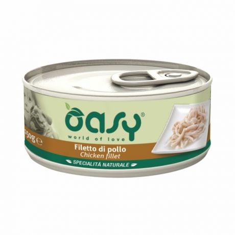 OASY Oasy Wet dog Specialita Naturali Chicken дополнительное питание для взрослых собак с курицей в консервах - 150 г