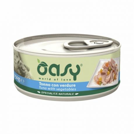 OASY Oasy Wet dog Specialita Naturali Tuna Vegetables дополнительное питание для взрослых собак с тунцом и овощами в консервах - 150 г