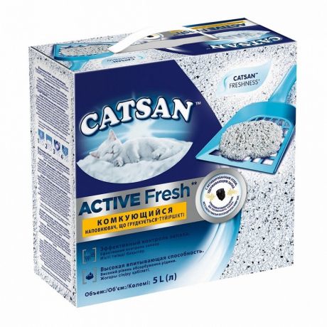 CATSAN Catsan Active Fresh Наполнитель для кошачьего туалета, комкующийся - 5 л