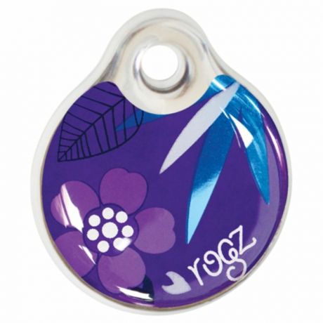 Rogz Rogz ID Tag адресник пластиковый готовый к использованию, размер L, фиолетовый, 34 мм