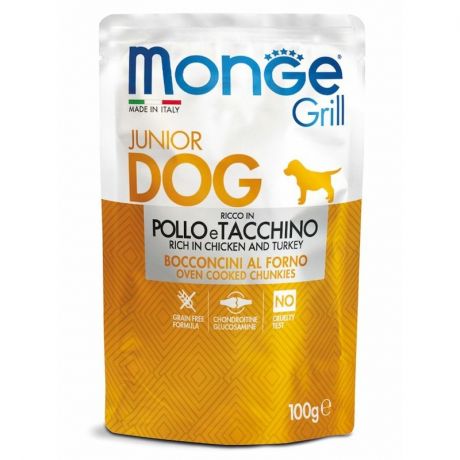 Monge Monge Dog Grill Puppy&Junior влажный корм для щенков с курицей и индейкой - 100 г