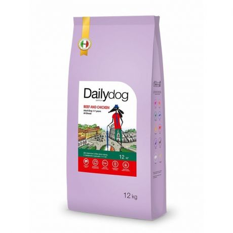 Dailydog Dailydog Casual Line Adult All Breed сухой корм для собак, с говядиной и курицей - 12 кг