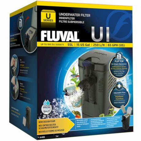 Fluval Fluval фильтр для аквариума внутренний U1 200 л/ч, аквариумы до 45 л (A465)