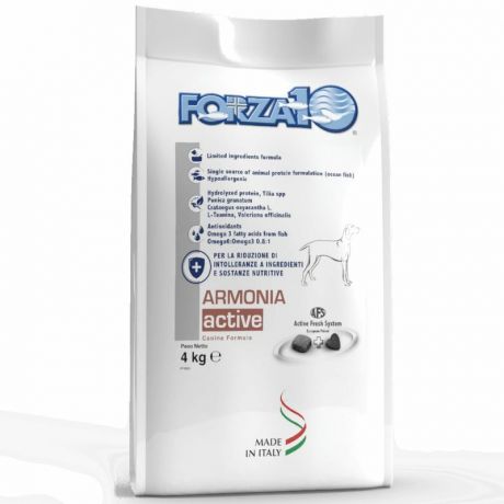 Forza10 Forza10 Armonia cane полнорационный диетический корм для взрослых собак, с рыбой - 4 кг
