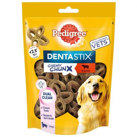 Pedigree Pedigree Denta Stix лакомство для собак средних и крупных пород, для чистки зубов, в форме жевательных кусочков со вкусом говядины 68 г