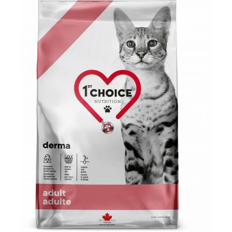 1st CHOICE Cухой корм 1st Choice GF Derma Care для взрослых кошек всех пород с гиперчувствительной кожей с лососем
