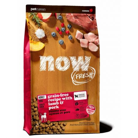 Now Natural Holistic Now Fresh Grain Free Red Meat Adult Recipe DF сухой корм для взрослых собак всех пород беззерновой со свежим мясом ягненка - 1,59 кг
