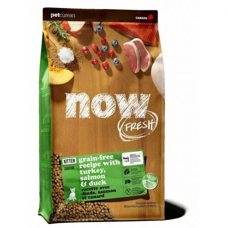 Now Natural Holistic Now Fresh Grain Free Kitten Recipe сухой корм для котят всех пород беззерновой с индейкой, уткой и овощами - 3,63 кг
