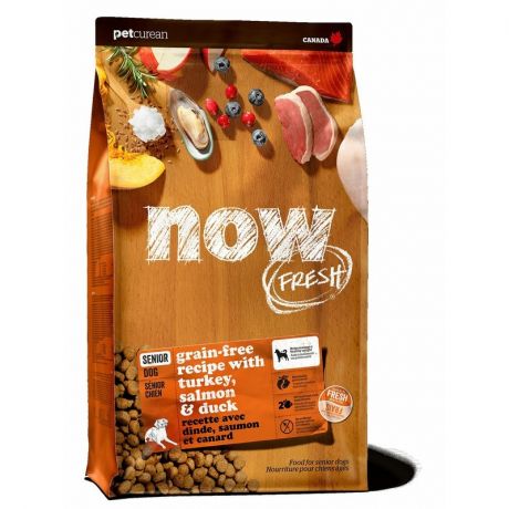 Now Natural Holistic Now Fresh Senior Recipe Grain Free сухой корм для собак всех пород и возрастов для контроля веса беззерновой с индейкой, уткой и овощами - 5,44 кг