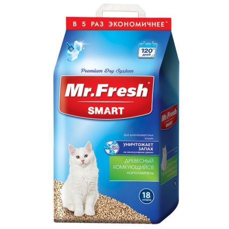 Mr.Fresh Mr. Fresh Smart наполнитель для длинношерстных кошек