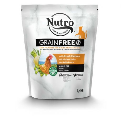 Nutro Nutro сухой корм для взрослых кошек со свежей курицей и экстрактом розмарина 1,4 кг