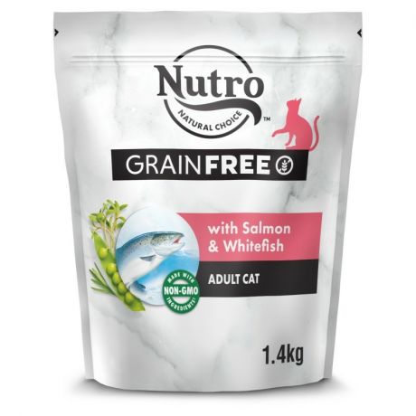 Nutro Nutro сухой корм для взрослых кошек с лососем, белой рыбой и экстрактом розмарина 1,4 кг