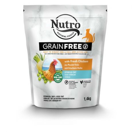 Nutro Nutro сухой корм для стерилизованных кошек со свежей курицей и экстрактом розмарина 1,4 кг