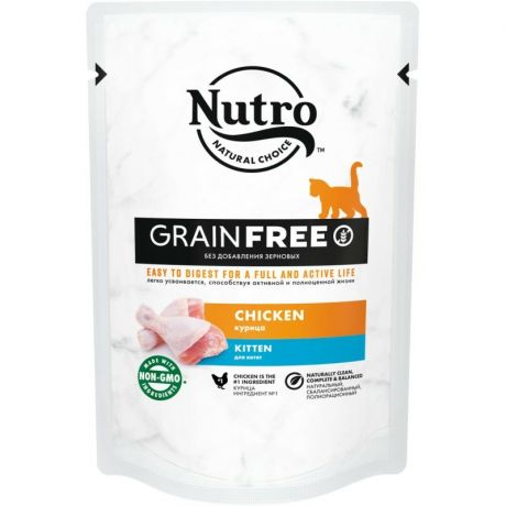 Nutro Nutro влажный корм в соусе для котят в возрасте от 1 месяца с курицей 70 г