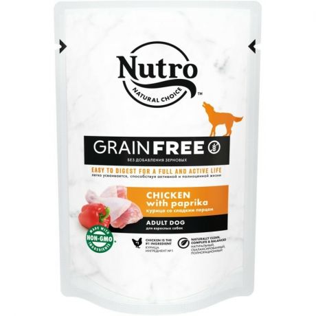Nutro Nutro влажный корм в соусе для взрослых собак всех пород с курицей и Сладким перцем 85 г