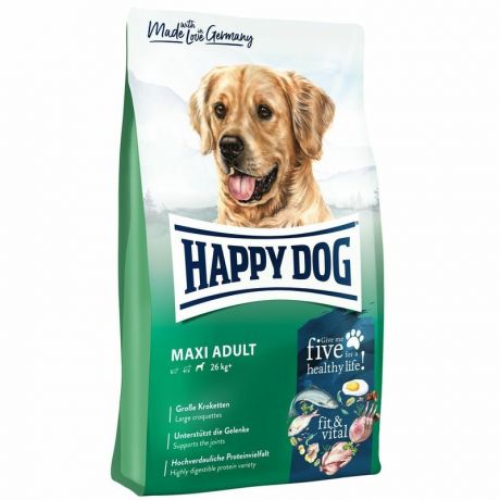 HAPPY DOG Happy Dog Supreme Fit & Vital Maxi Adult полнорационный сухой корм для собак крупных пород, с птицей